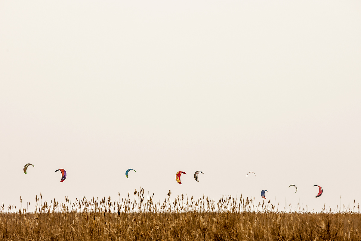 kitesurfing - Breitenbrunn, Lake Neusiedl, Austria